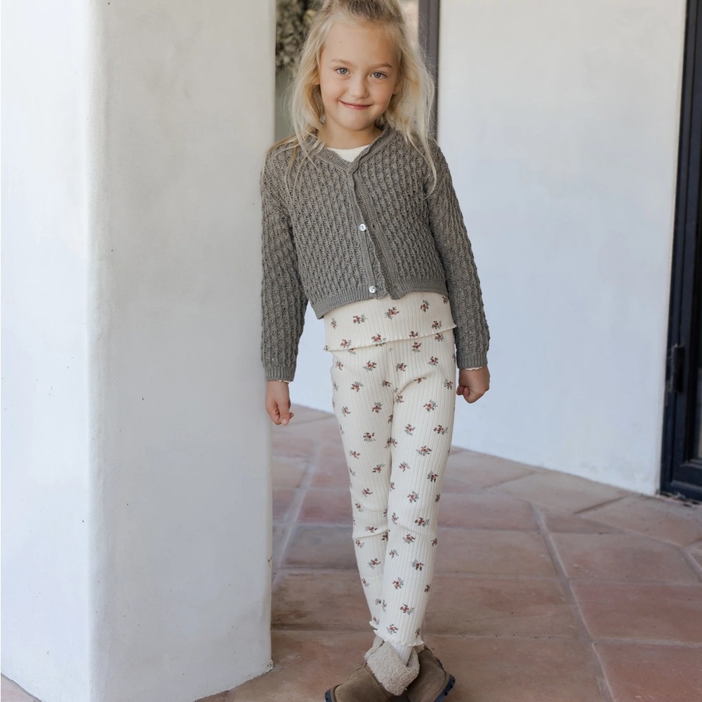 Rylee+Cru Brick Ditsy Floral Ribbed Leggings Set